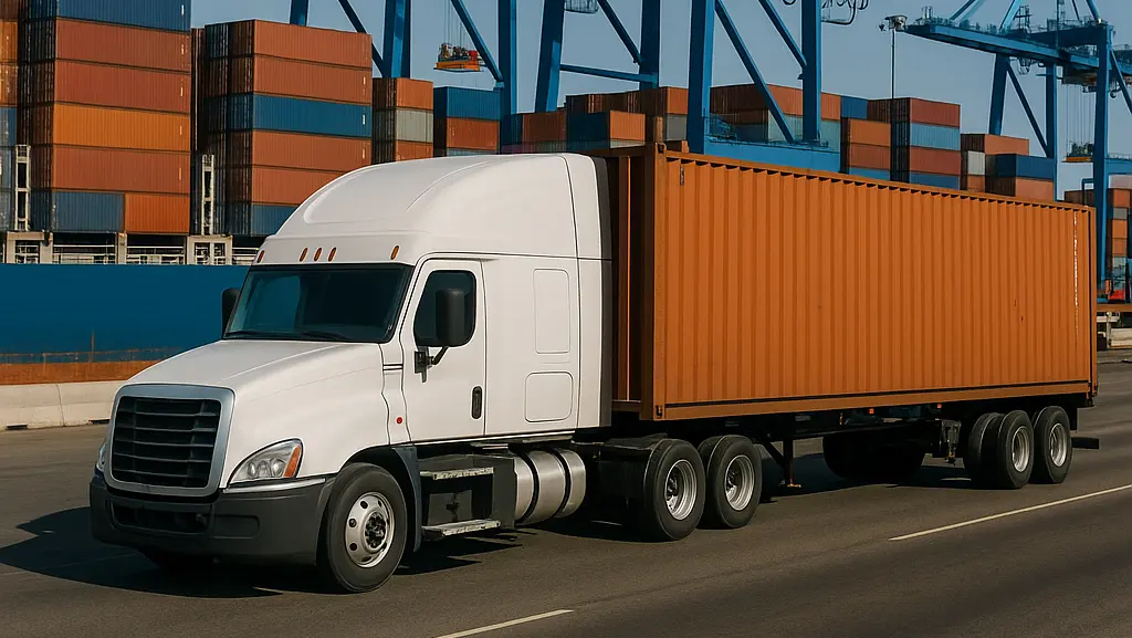 Intermodal containers on rail
