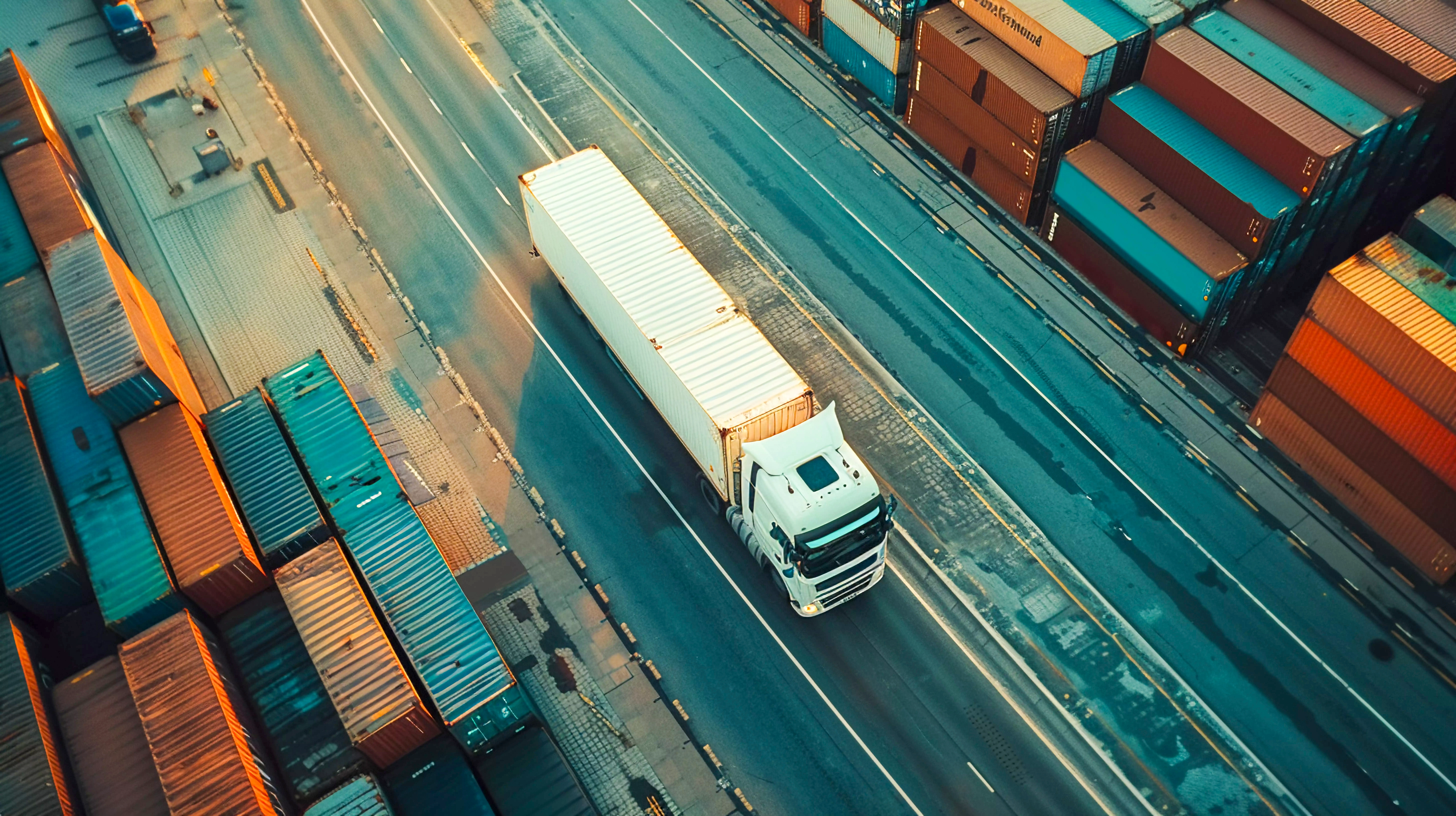Dry Van trailer on highway